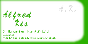 alfred kis business card